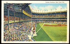 Frank E. Cooper “158, 7A-H2099: Yankee Stadium, New York City” Linen Postcard