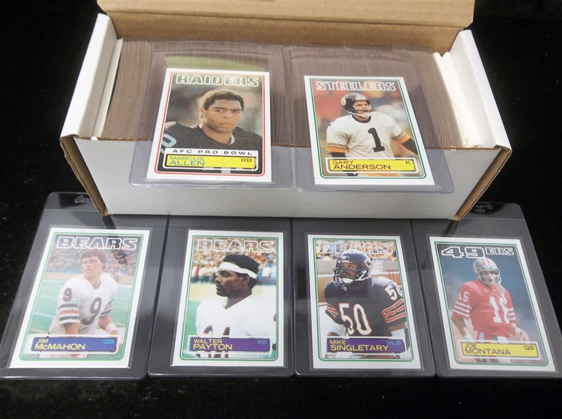 1983 Topps Football Complete Set of 396 in Penny Sleeves