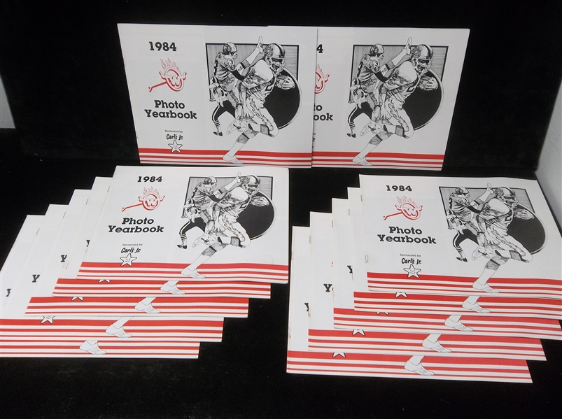 1984 Carl’s Jr. Arizona Wranglers USFL “Photo Yearbooks”- 12 Yearbooks