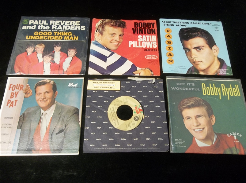 Six Diff. 50’s-60’s Stars 45 RPM Records