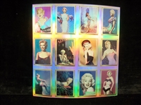 1995 Sports Time Card Co. “Marilyn Monroe II” Holochrome Inserts Complete Uncut 12-Card Sheet!