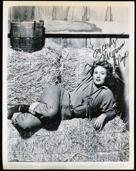 Virginia Mayo Autographed 8 x 10” B & W “Along the Great Divide” Movie Photo