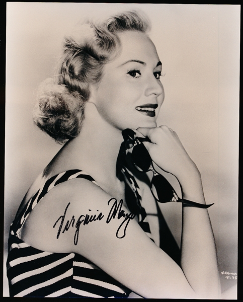 Virginia Mayo Autographed 8 x 10” B & W 2nd Generation Photo