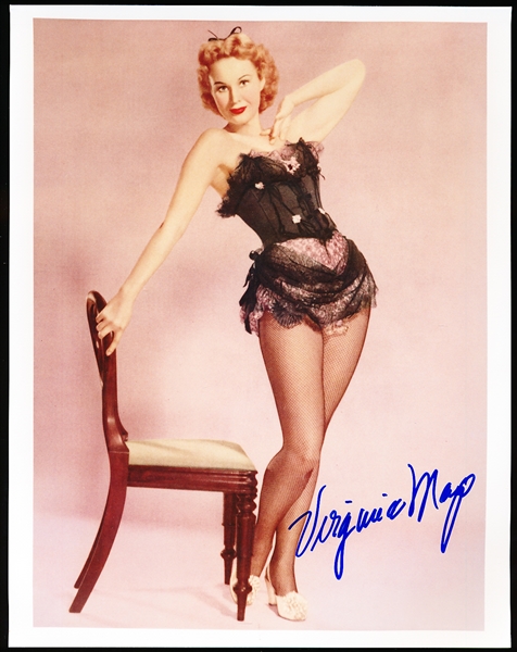 Virginia Mayo Autographed 8 x 10” Colored 2nd Generation Showgirl Photo