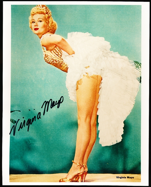 Virginia Mayo Autographed 8 x 10” Color 2nd Generation Showgirl Costume Photo