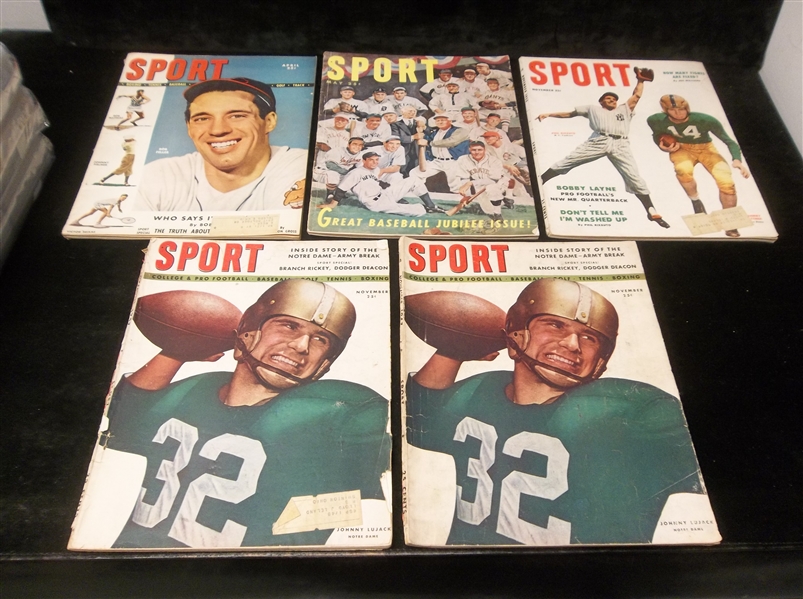 Five Assorted 1947-’53 Sport Magazines