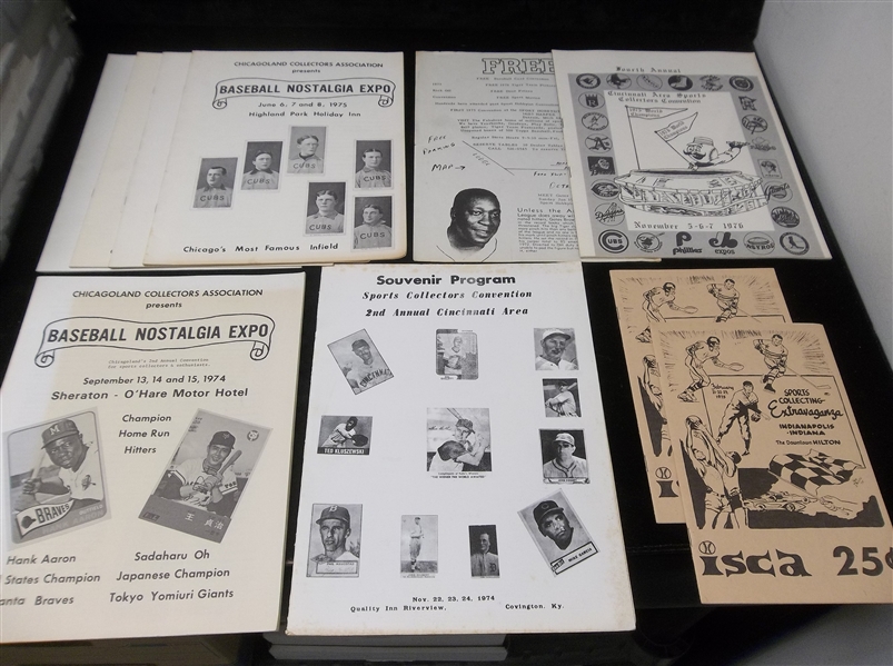 Stack of Early Sports Trade Show Programs/ Hobby Publications/ Catalogs From 1974- Early 80’s- 27 Asst. Items