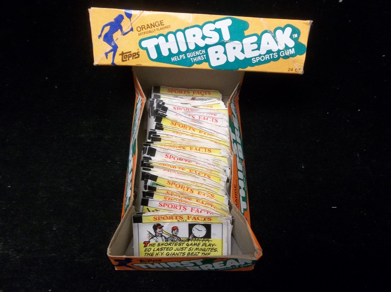 1981 Topps Thirst Break Original Box with 93 Asst. Gum Wrappers