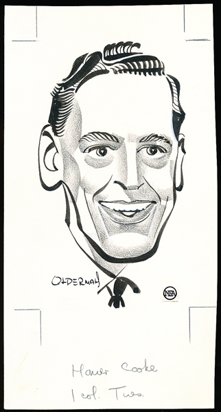 Murray Olderman Original 10” x 5” Art- Homer Cooke Portrait