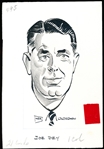 Murray Olderman Original 6-3/8” x 9-1/4” Art- Joe Dey Portrait