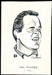 Murray Olderman Original 9” x 6” Art- Karl Fahrner Portrait