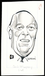 Murray Olderman Original 8-1/2” x 5” Art- Jack Fugazy Portrait