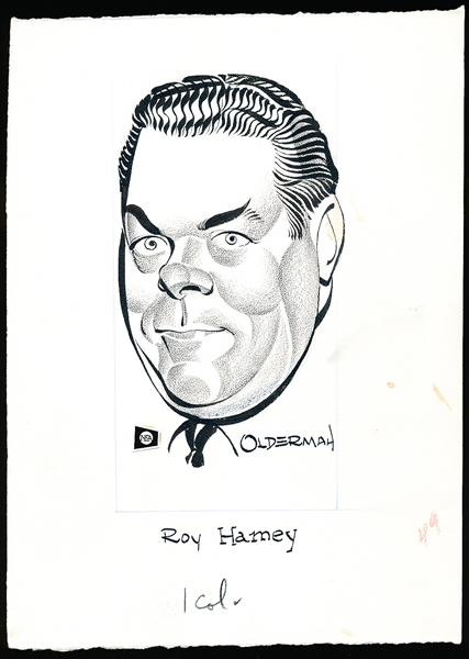 Murray Olderman Original 7-1/8” x 10” Art- Roy Hamey Portrait