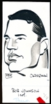 Murray Olderman Original 8-1/4” x 3-3/4” Art- Bob Johnson Portrait