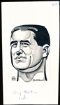 Murray Olderman Original 9-1/4” x 5-1/4” Art- Guy Martin Portrait