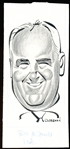 Murray Olderman Original 8-3/4” x 4” Art- Bill McDonald Portrait