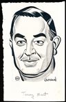 Murray Olderman Original 8” x 4-3/4” Art- Tommy Mont Portrait