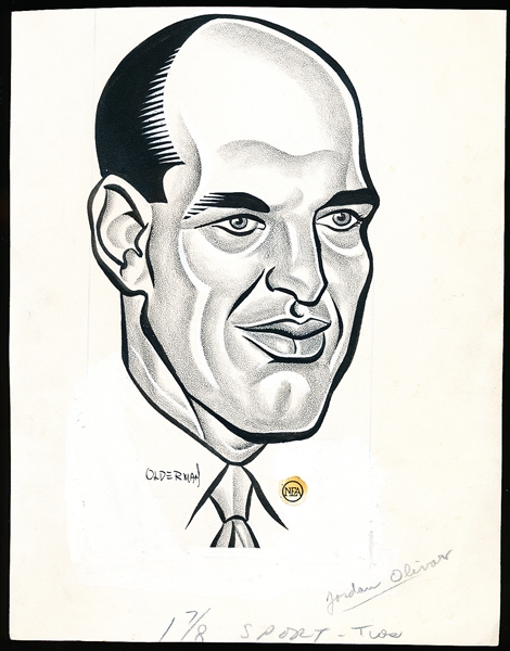 Murray Olderman Original 7-3/4” x 10” Art- Jordan Olivar Portrait