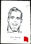 Murray Olderman Original 6-5/8” x 9-5/8” Art- John Pennel Portrait
