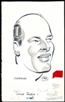 Murray Olderman Original 6-3/16” x 9-7/8” Art- Clive Rush Portrait