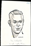 Murray Olderman Original 6-1/2” x 9-1/2” Art- Don Schlundt Portrait