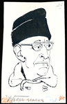 Murray Olderman Original 9” x 5-1/2” Art- Fred Sparks Portrait