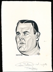 Murray Olderman Original 7-1/8” x 10-1/8” Art- Big Jim Tatum Portrait