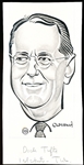 Murray Olderman Original 8-1/2” x 4-1/4 Art- Dick Tufts Portrait