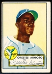 1952 Topps Bb- #195 Minnie Minoso, White Sox