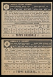 1952 Topps Baseball- 2 Diff Black Back Low #’s