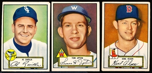 1952 Topps Baseball- 3 Diff Black Back Low #’s