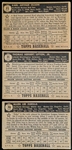 1952 Topps Baseball- 3 Diff Black Back Low #’s