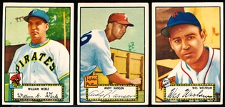 1952 Topps Baseball- 3 Diff Black Back Low #’s