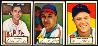 1952 Topps Baseball- 3 Diff Low#’s