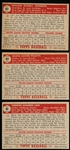 1952 Topps Baseball- 3 Diff