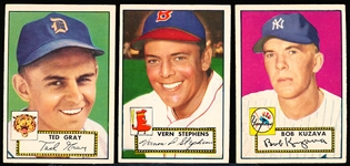 1952 Topps Baseball- 3 Diff