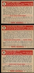 1952 Topps Baseball- 3 Diff