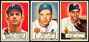 1952 Topps Baseball- 3 Diff