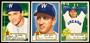 1952 Topps Baseball- 3 Diff