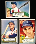 1952 Topps Baseball- 3 Diff