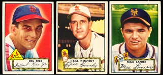 1952 Topps Baseball- 3 Diff