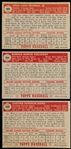 1952 Topps Baseball- 3 Diff