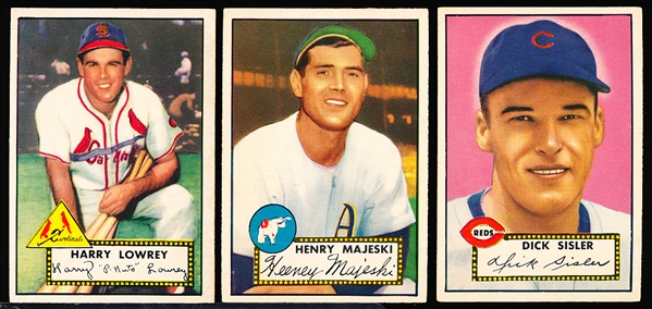 1952 Topps Baseball- 3 Diff