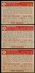 1952 Topps Baseball- 3 Diff