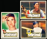 1952 Topps Baseball- 3 Diff