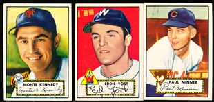 1952 Topps Baseball- 3 Diff