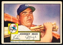 1952 Topps Baseball- #129 Johnny Mize, Yankees