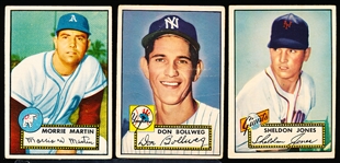 1952 Topps Baseball- 3 Diff