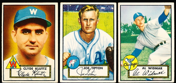 1952 Topps Baseball- 3 Diff