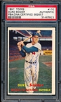 Autographed 1957 Topps Baseball- #170 Duke Snider, Dodgers- PSA/DNA Certified & Encapsulated